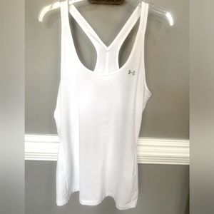 Under Armour White athletic tank